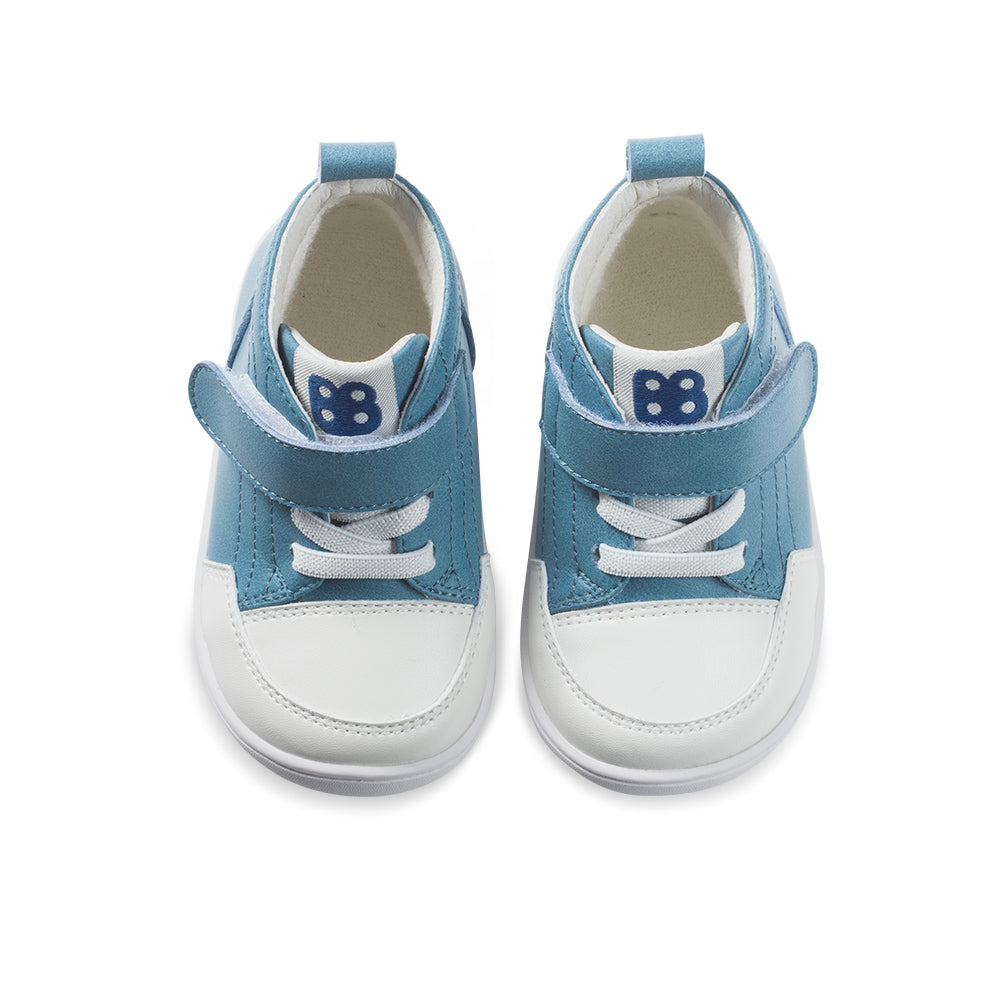 active pre walker mid top baby sneakers all blue 5