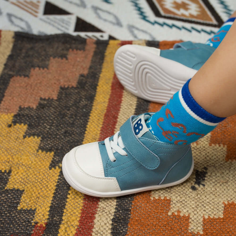 active pre walker mid top baby sneakers all blue 6