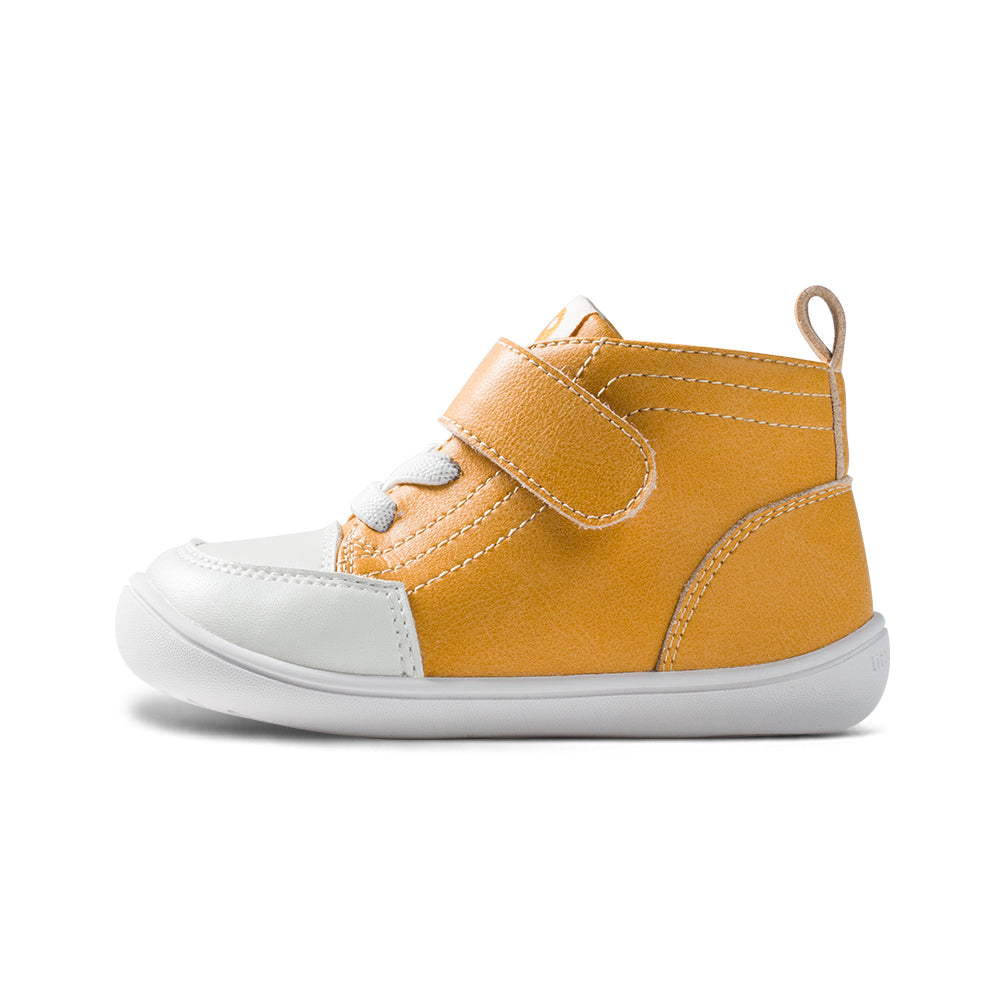 active pre walker mid top baby sneakers all yellow 1