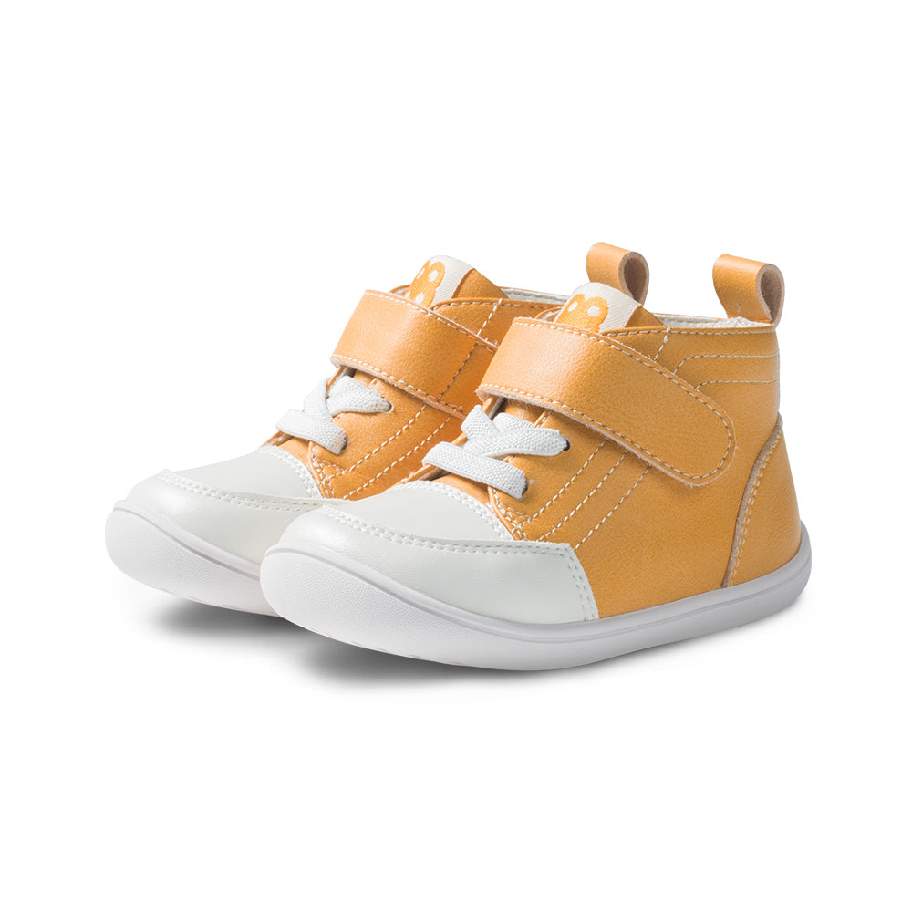 active pre walker mid top baby sneakers all yellow 3
