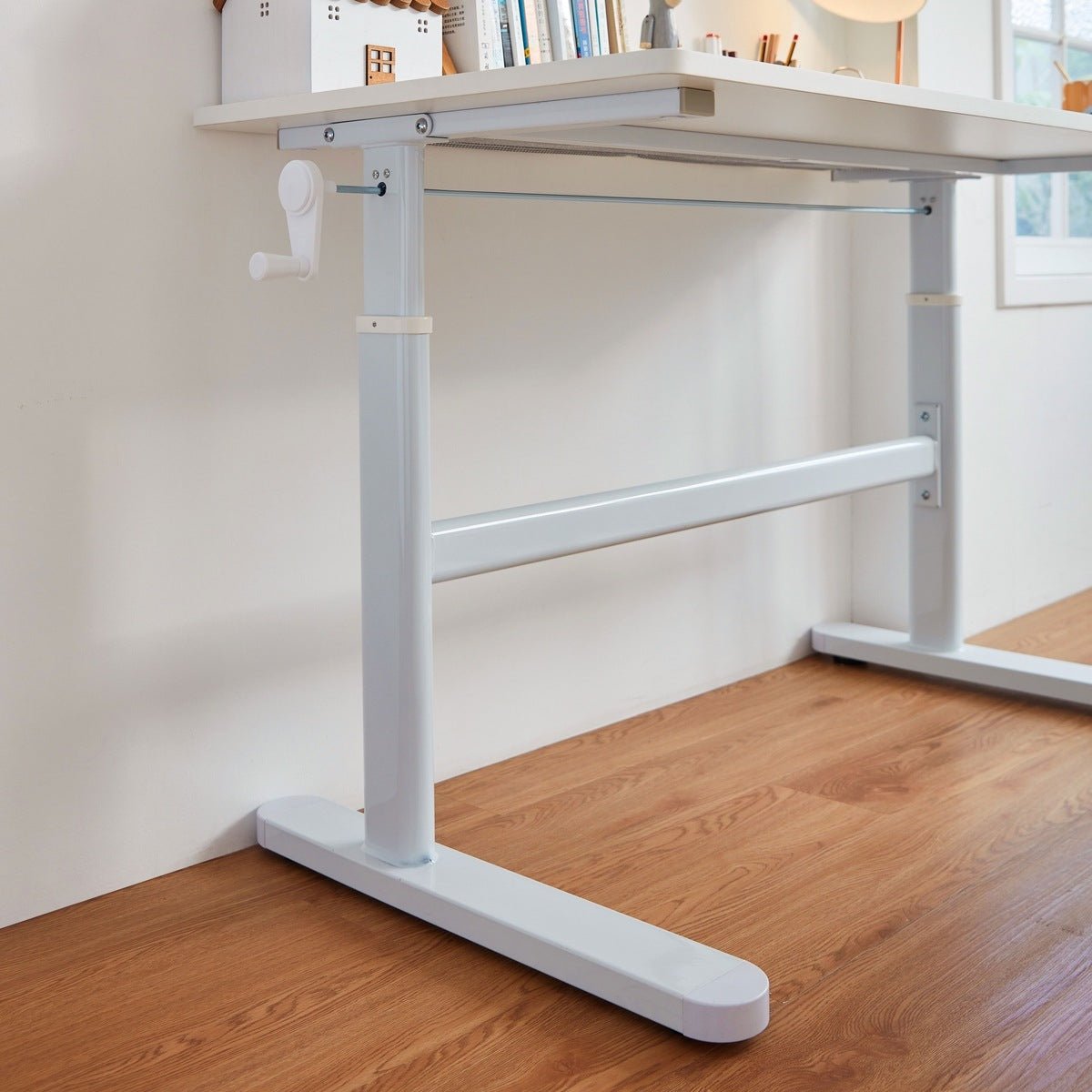 Adjustable Height White Study Desk for Children - 0cm