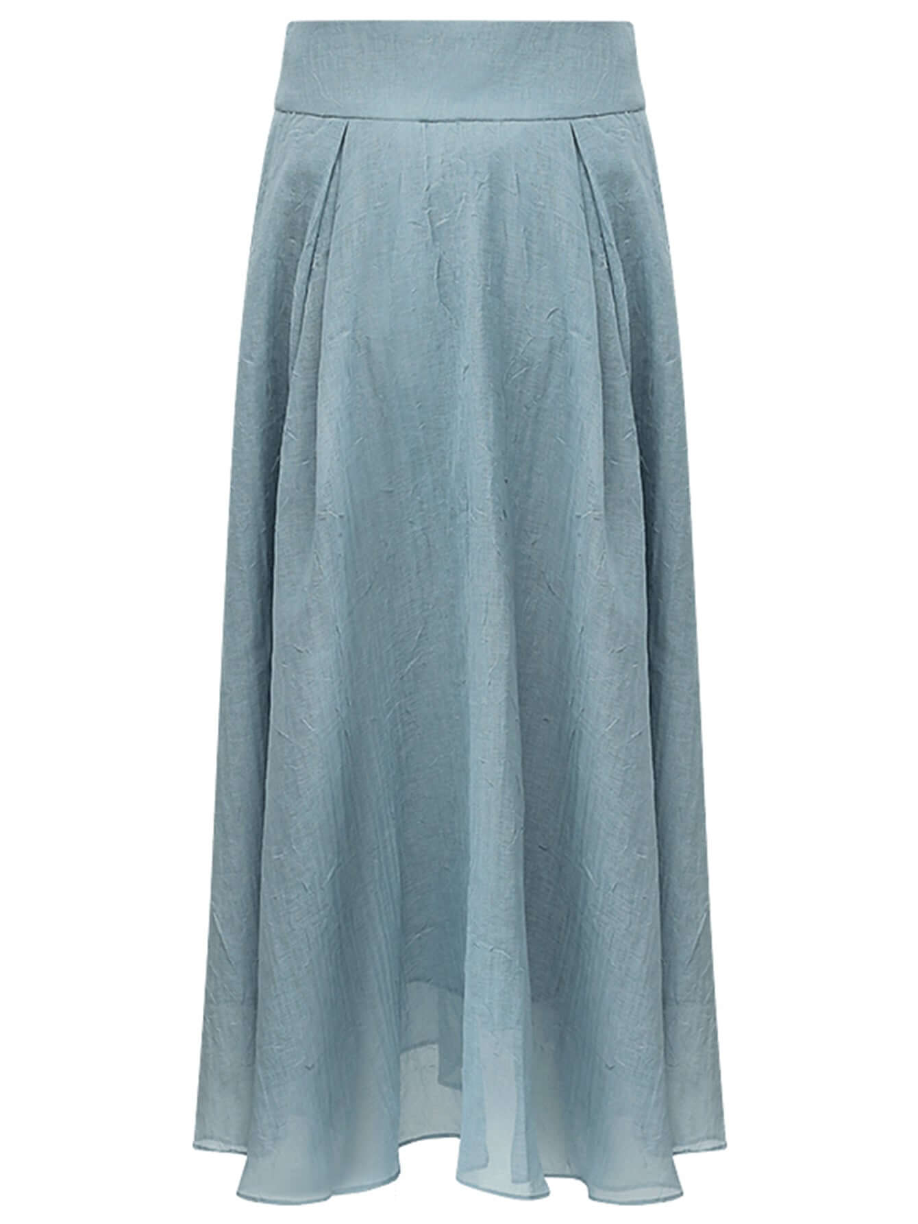 aesthetic full length airy multi layered umbrella skirt all blue 4