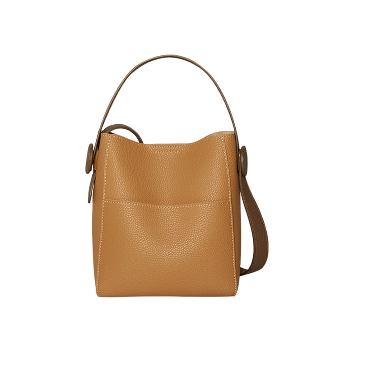 alexa daily leather bucket bag brown 1