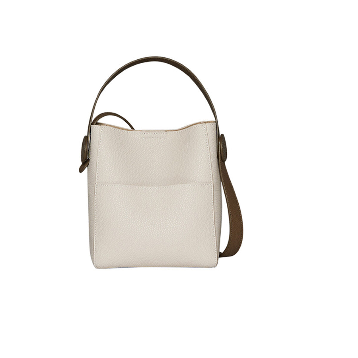 Alexa Minimalist Leather Bucket Crossbody Bag