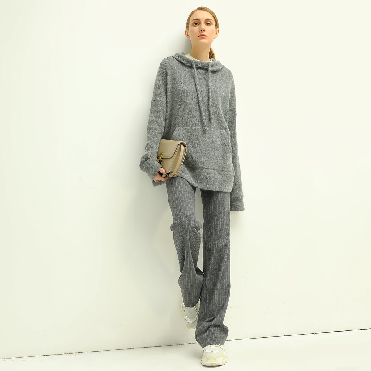 all around warm striped grey wool pants all grey 2