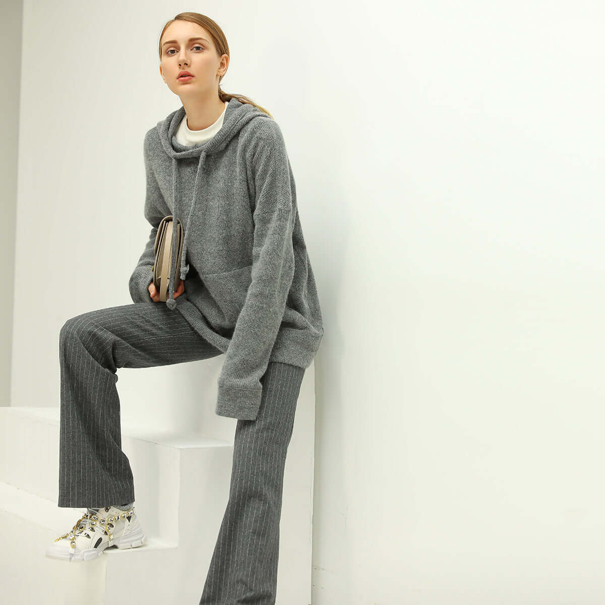 all around warm striped grey wool pants all grey 3