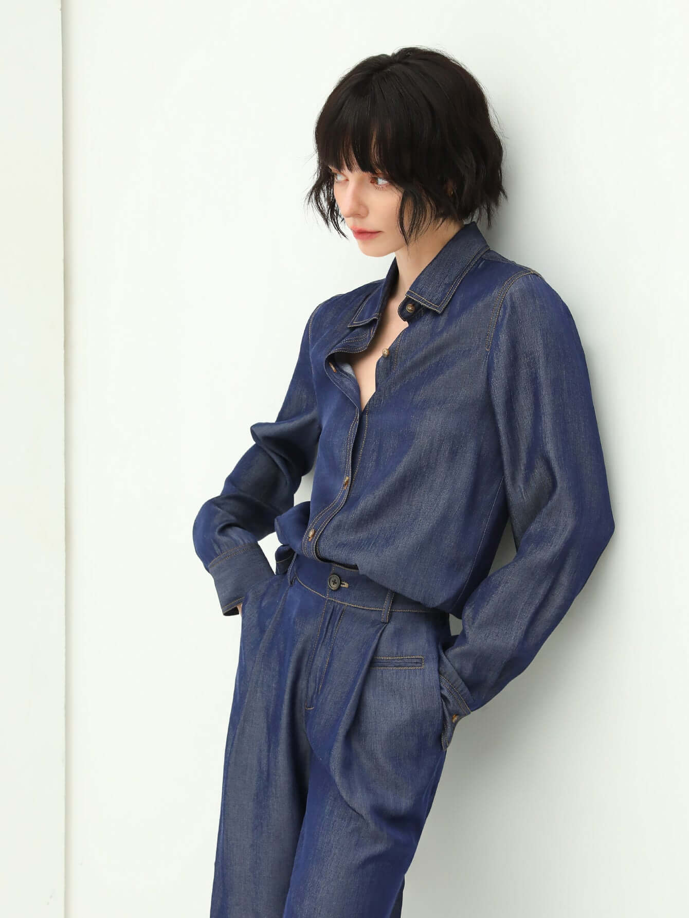 all purpose navy denim shirt all navy 2