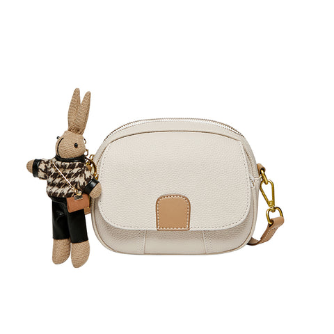 Amelia Rabbit Charm Round Crossbody Bag