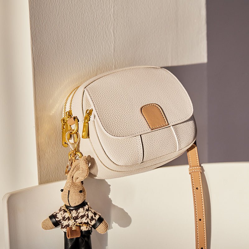 Amelia Rabbit Charm Round Crossbody Bag