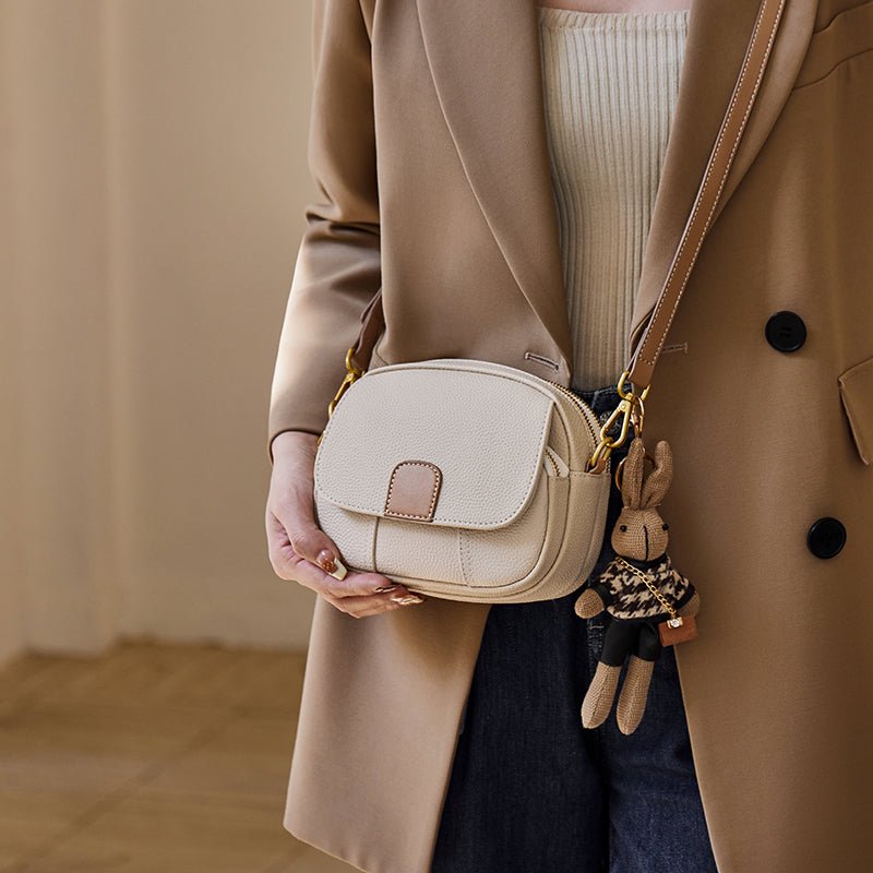 Amelia Rabbit Charm Round Crossbody Bag