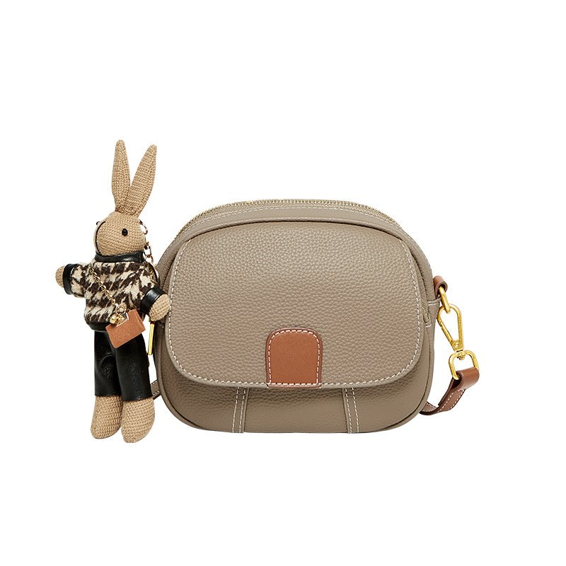 Amelia Rabbit Charm Round Crossbody Bag