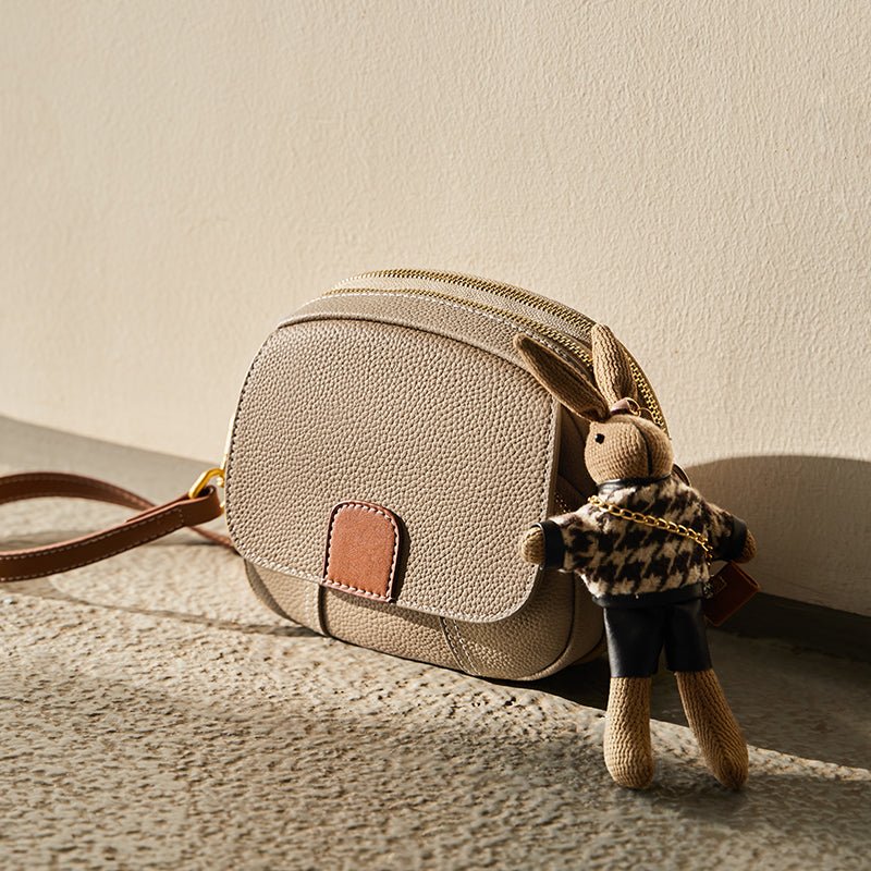Amelia Rabbit Charm Round Crossbody Bag