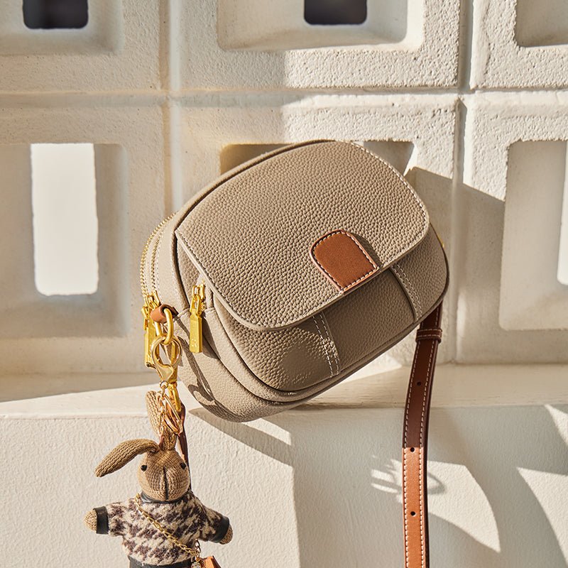 Amelia Rabbit Charm Round Crossbody Bag