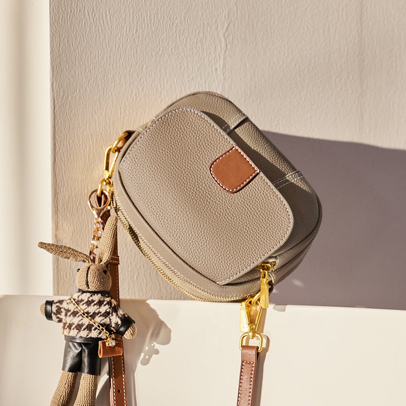 Amelia Rabbit Charm Round Crossbody Bag