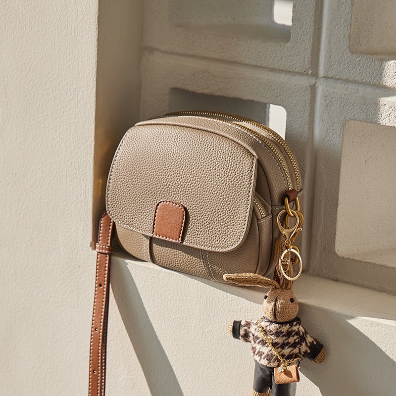Amelia Rabbit Charm Round Crossbody Bag