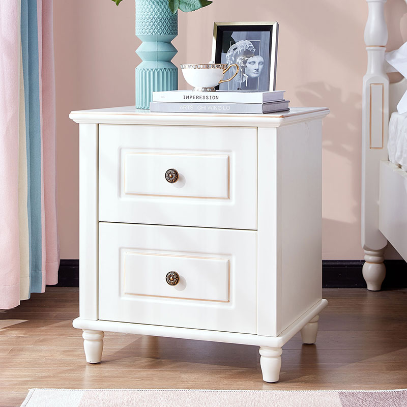 american minimalist white bedside cabinet all 2