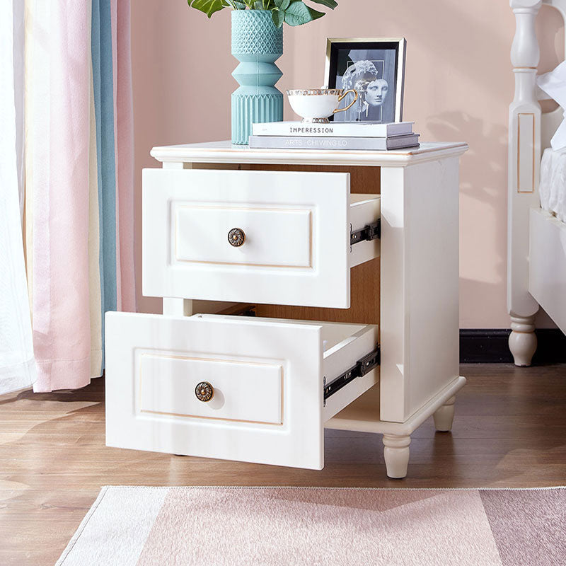 american minimalist white bedside cabinet all 3