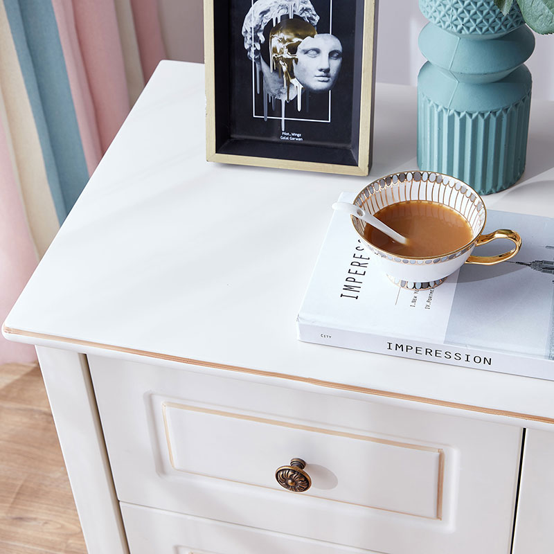 american minimalist white bedside cabinet all 4