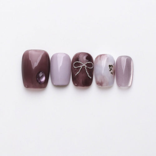 Amethyst Dream 3D Press-On Nails