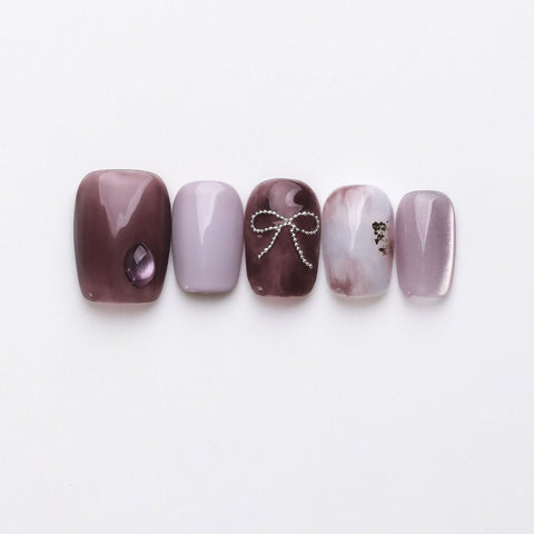 Amethyst Dream 3D Press-On Nails