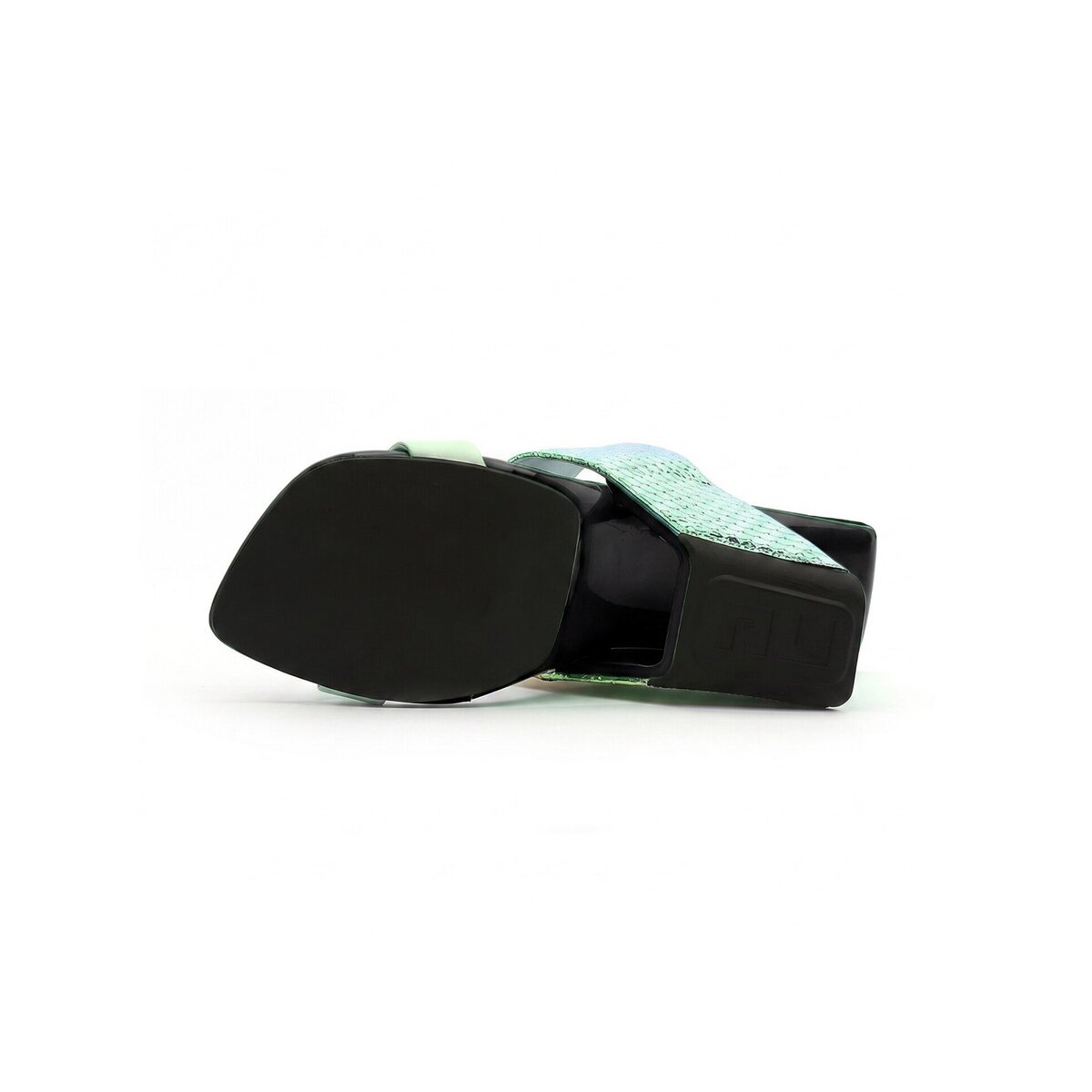 Angular Open Toe Slip On Mules