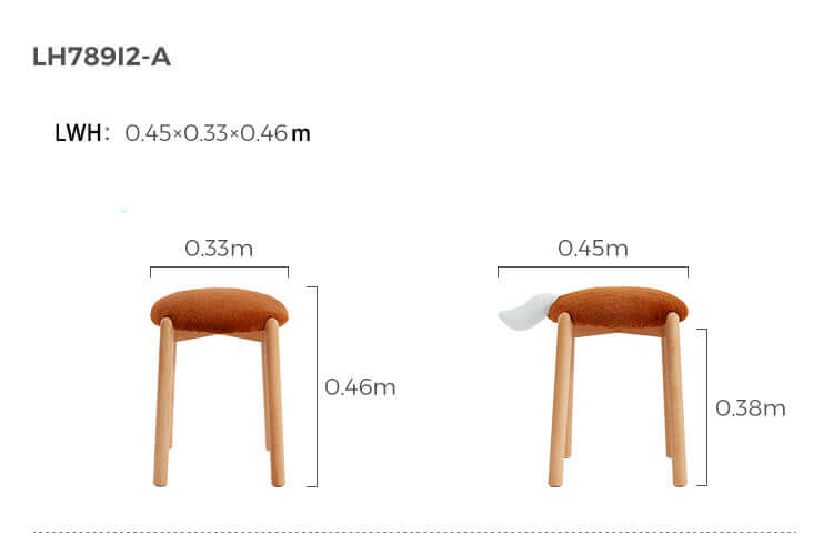 animal tails creative soft plush backless stool brown 5