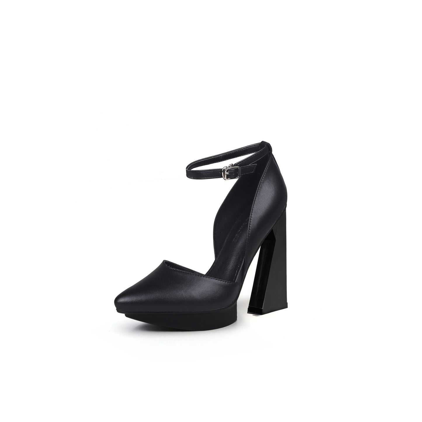 ankle strap platform pumps all black 2