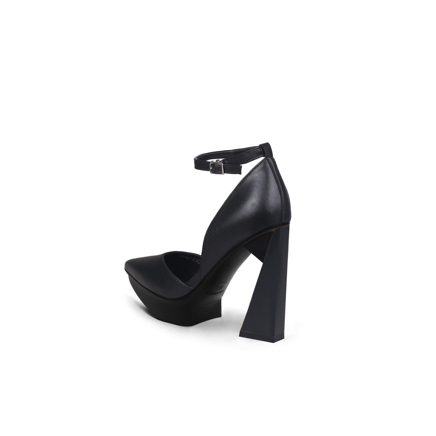ankle strap platform pumps all black 4