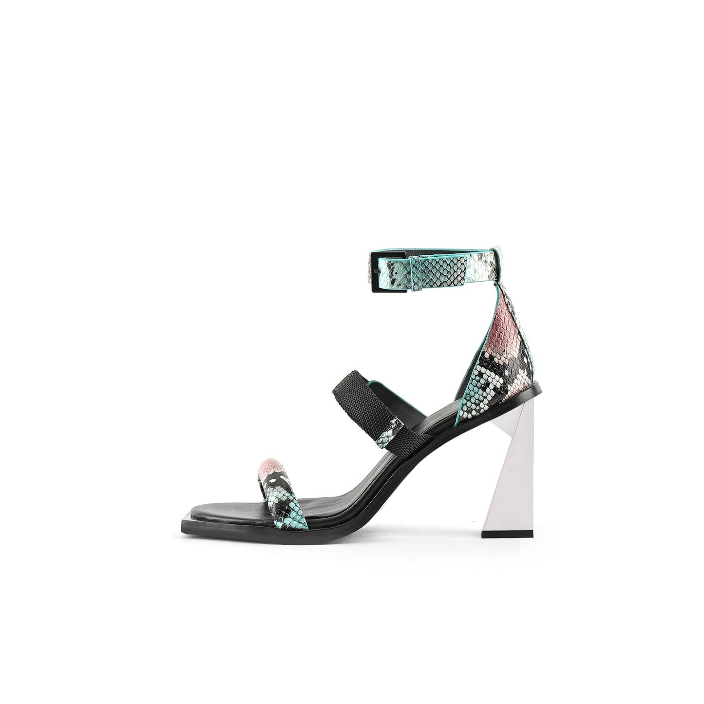 ankle strap structural heels all python 1