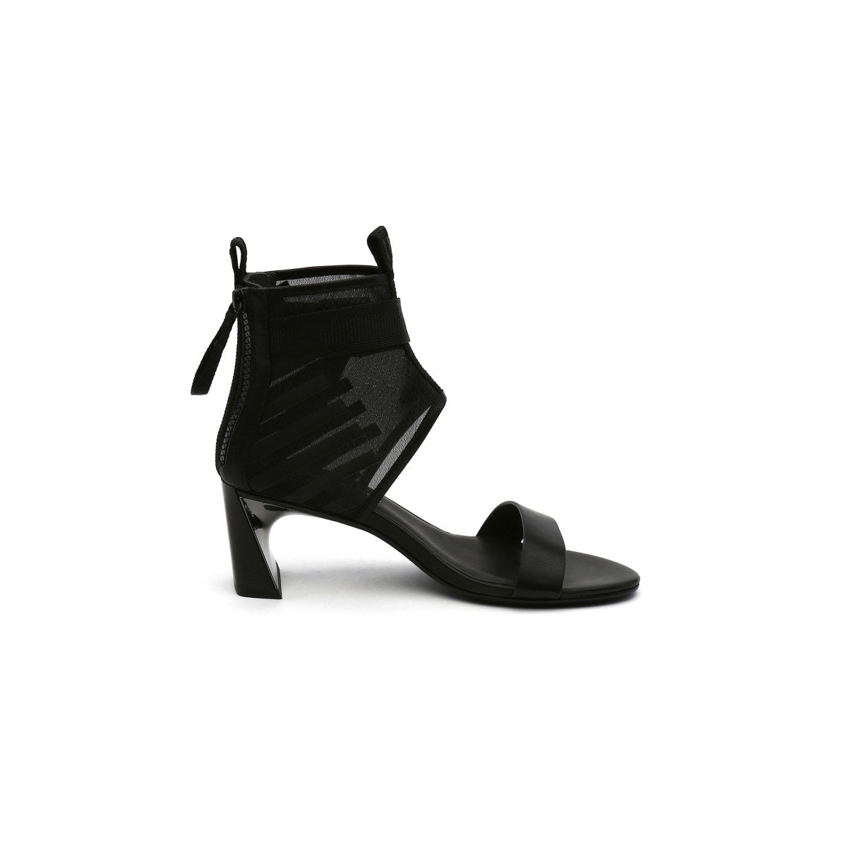 ankle straps open toe sandals all black 3