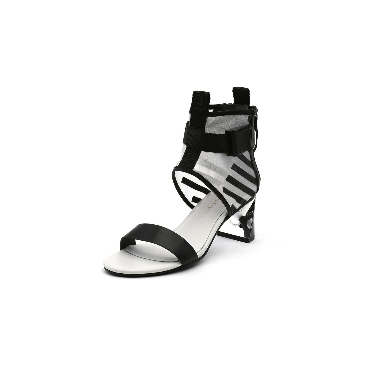 ankle straps open toe sandals all white 3