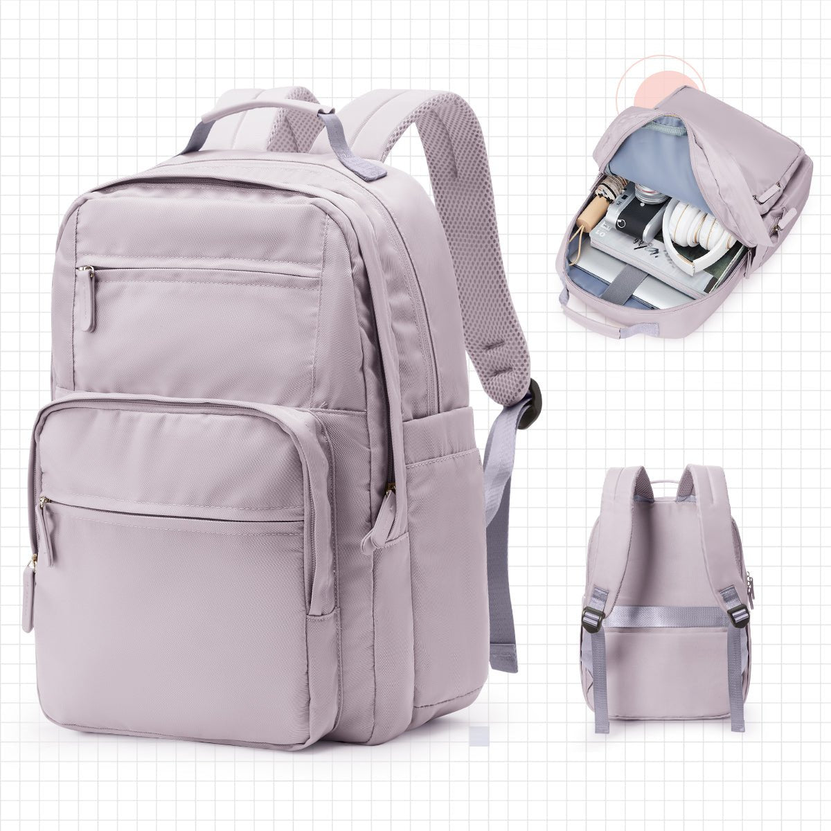anti theft laptop backpack for women 11-15.6 Inch,0.8LB Lightweight Travel Laptop Aisboks The computer backpack is equipped with a smart secure lock that is made of high strength zinc alloy with a solid Women's Anti-theft Travel Backpack, Theft-proof