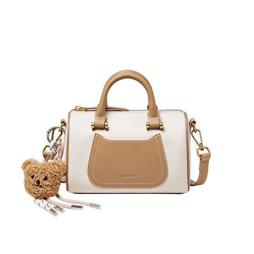 Arcadia Mini Leather Duffle Crossbody Bag