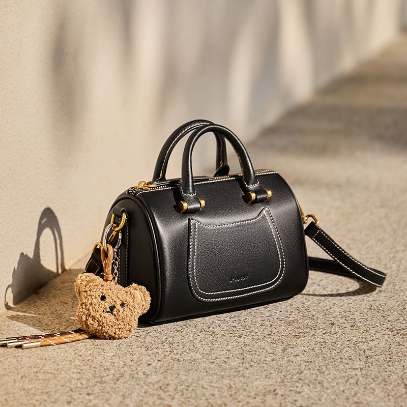 Arcadia Mini Leather Duffle Crossbody Bag