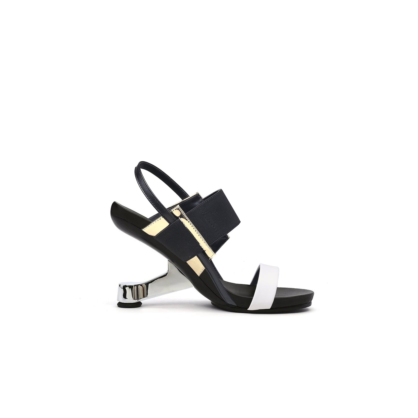 artistic glow ankle strap pivot heel sandals all gold 3