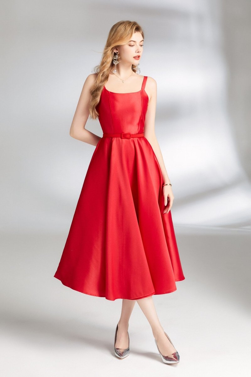 Audrey Hepburn Spaghetti Strap Flare Dress - 0cm