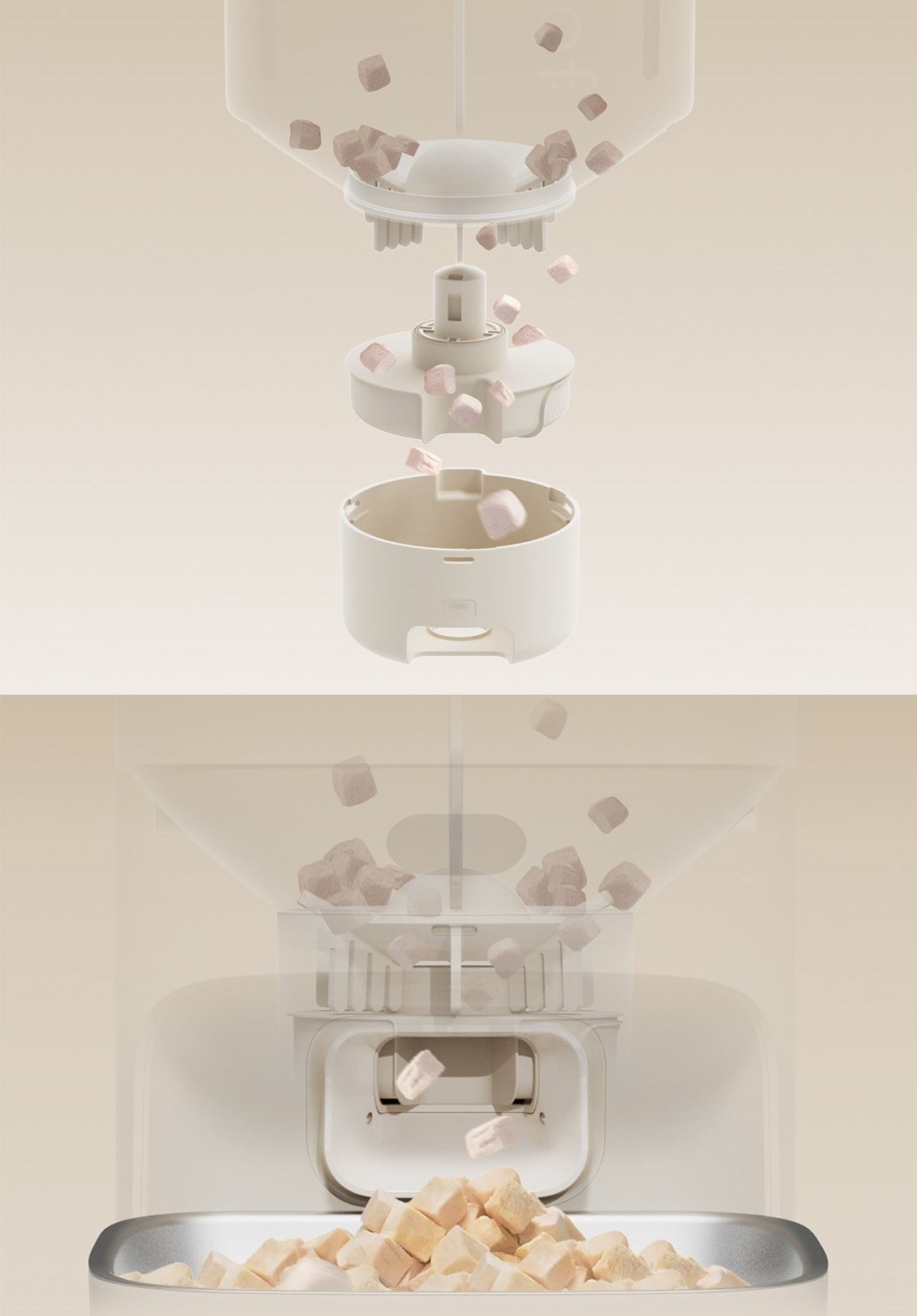 automatic smart pet feeder cream 10