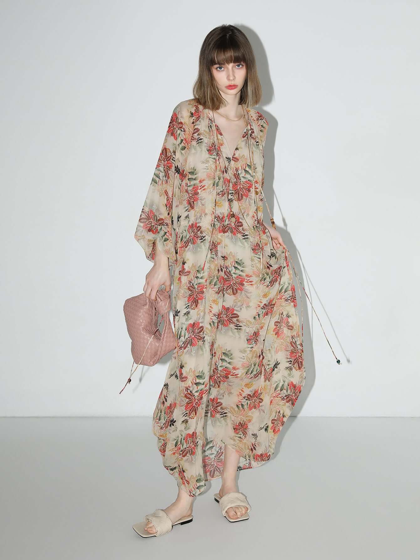 autumn floral chiffon maxi dress all floral 1