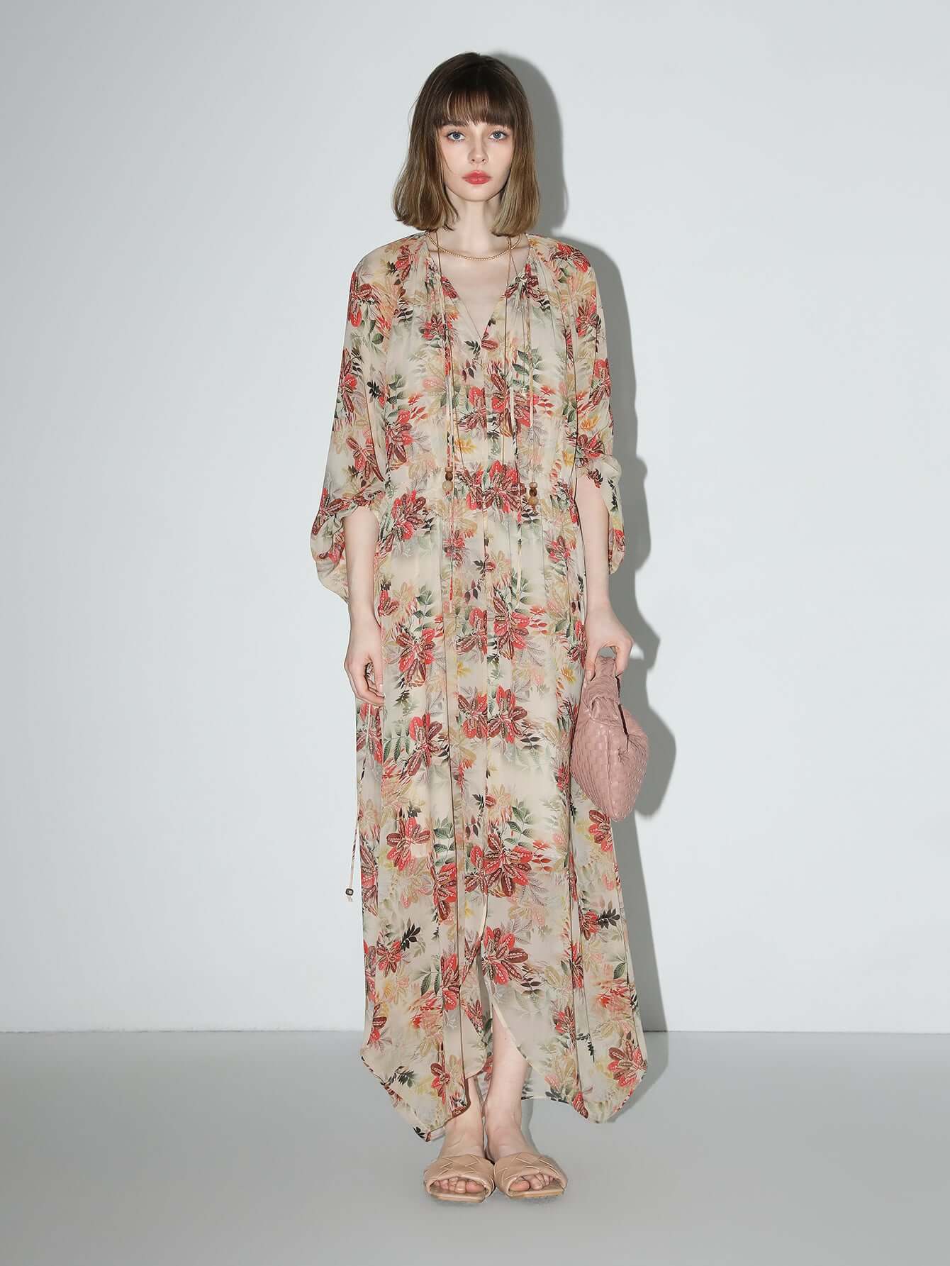 autumn floral chiffon maxi dress all floral 2