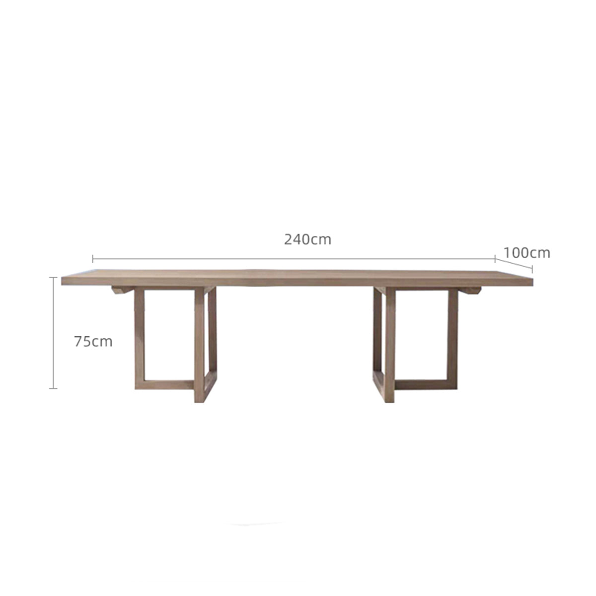 aviara long table 2.4m mocha 3
