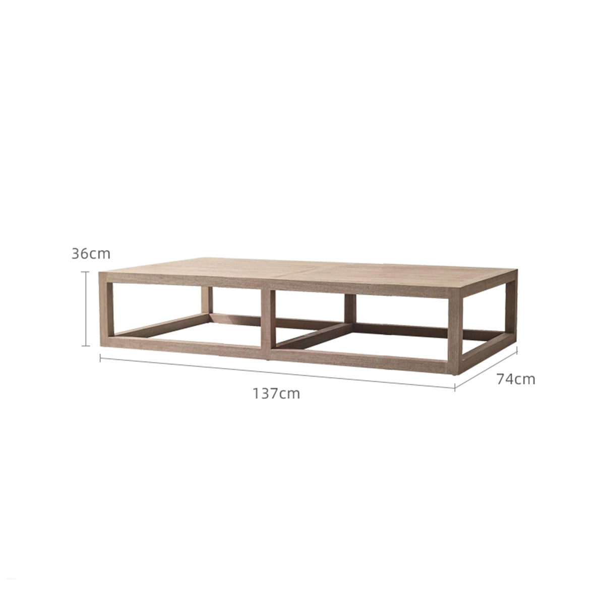 aviara patio coffee table 1.37m mocha 3