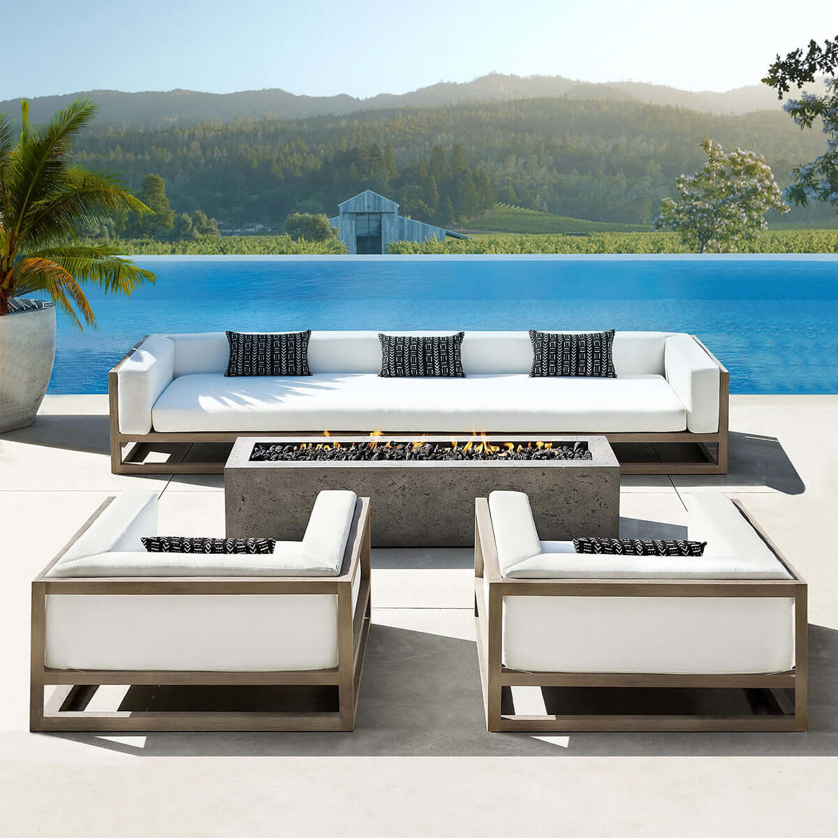 aviara patio sofa single mocha 4