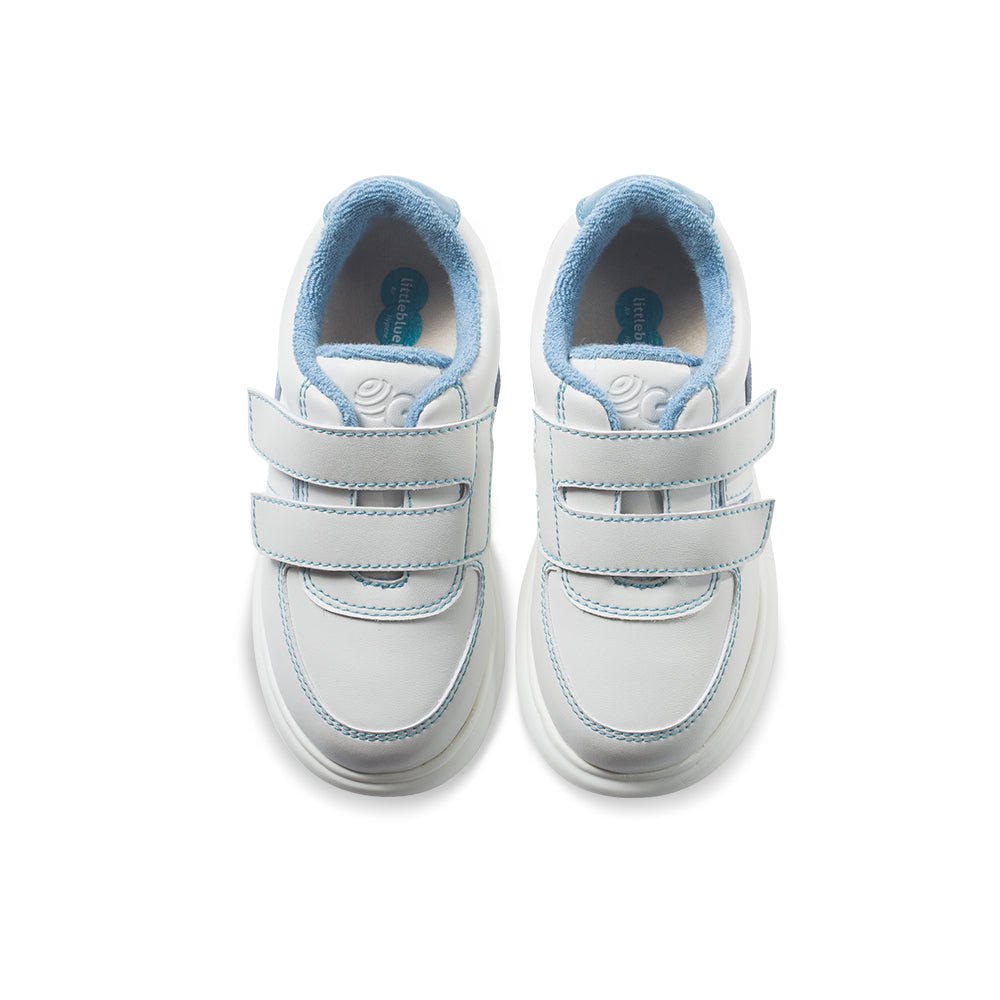 Azure Blue Lightweight Fleece Lined Kids Sneakers - 0cm