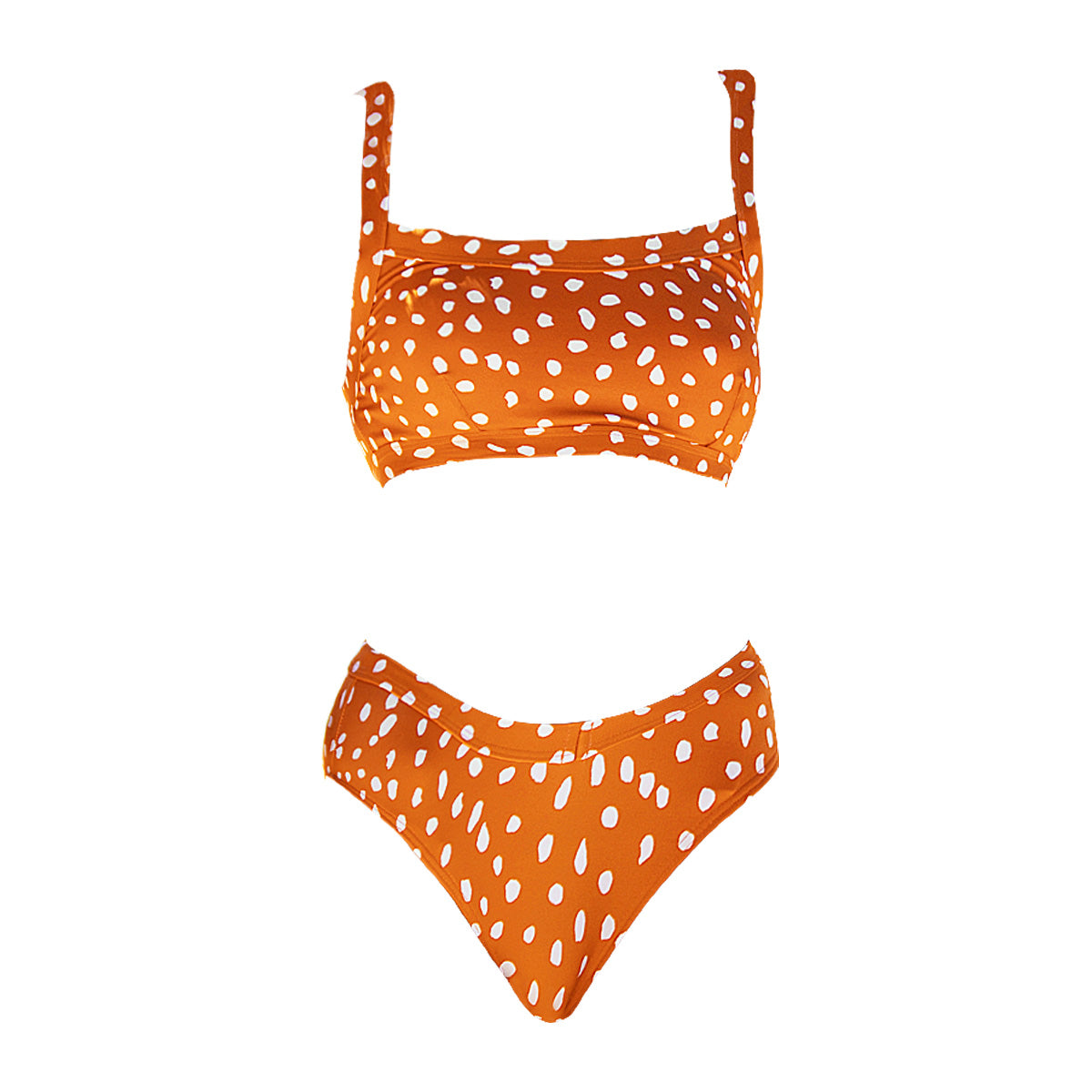 beach babe orange polka dot bikini all orange 4