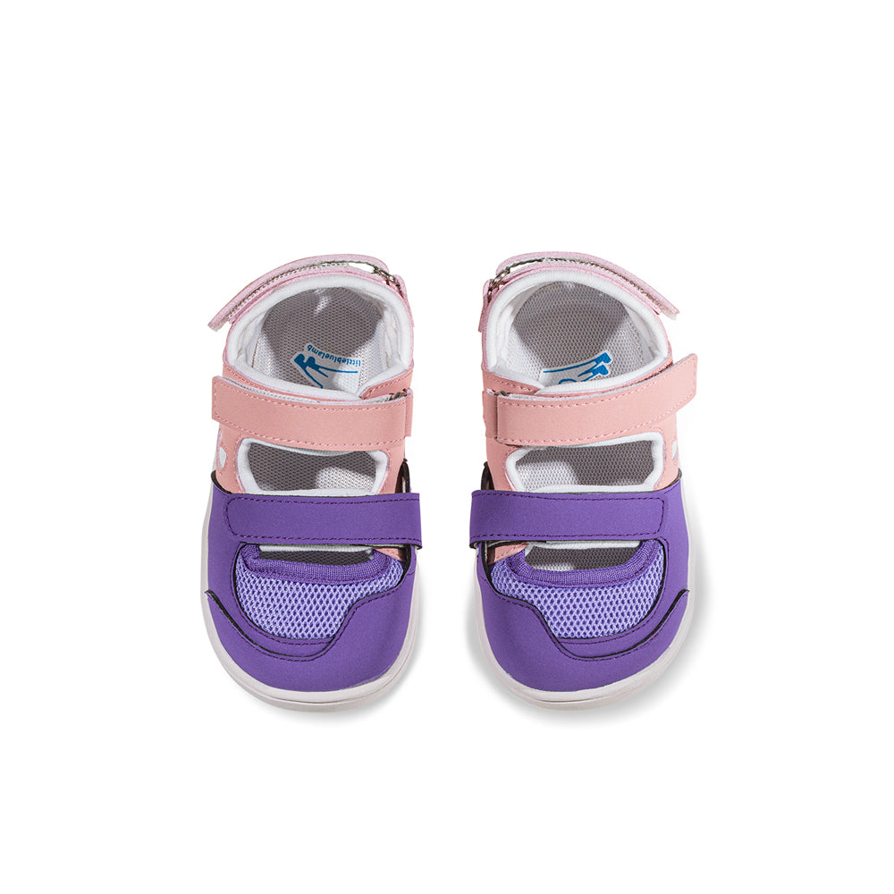 beaming baby soft sole double velcro strap walking shoes all pink 4