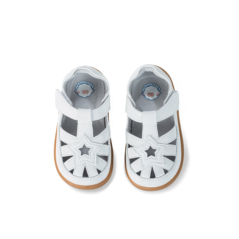 beaming star non slip breathable soft sole unisex walking shoes all white 4