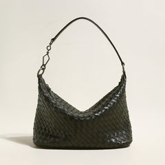 Belmont Black Slouchy Woven Shoulder Bag