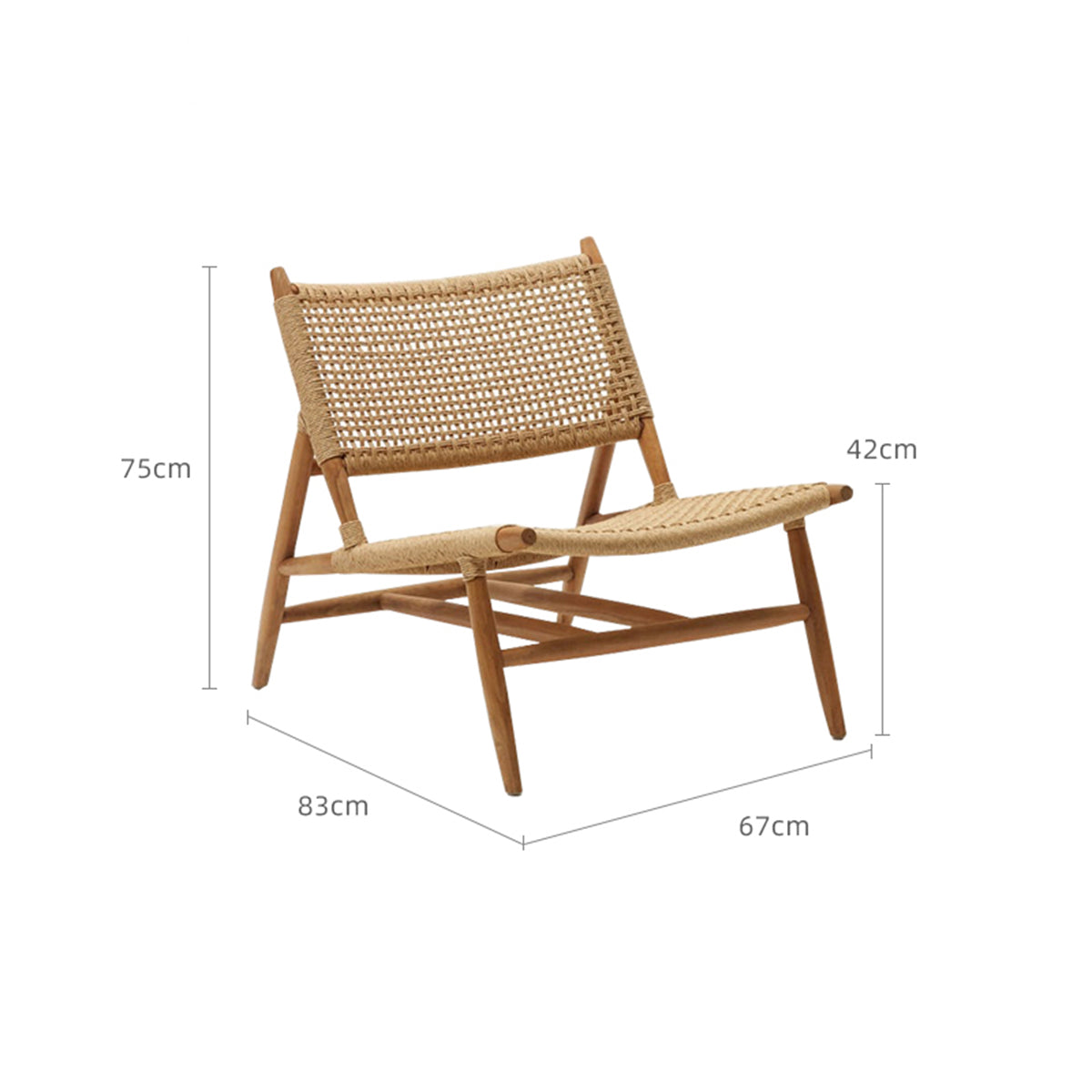 benny modern rattan lounge chair all 6