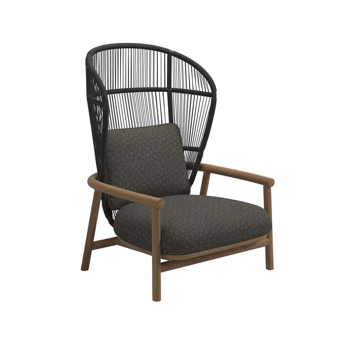 billy modern peacock chair single charcoal 2