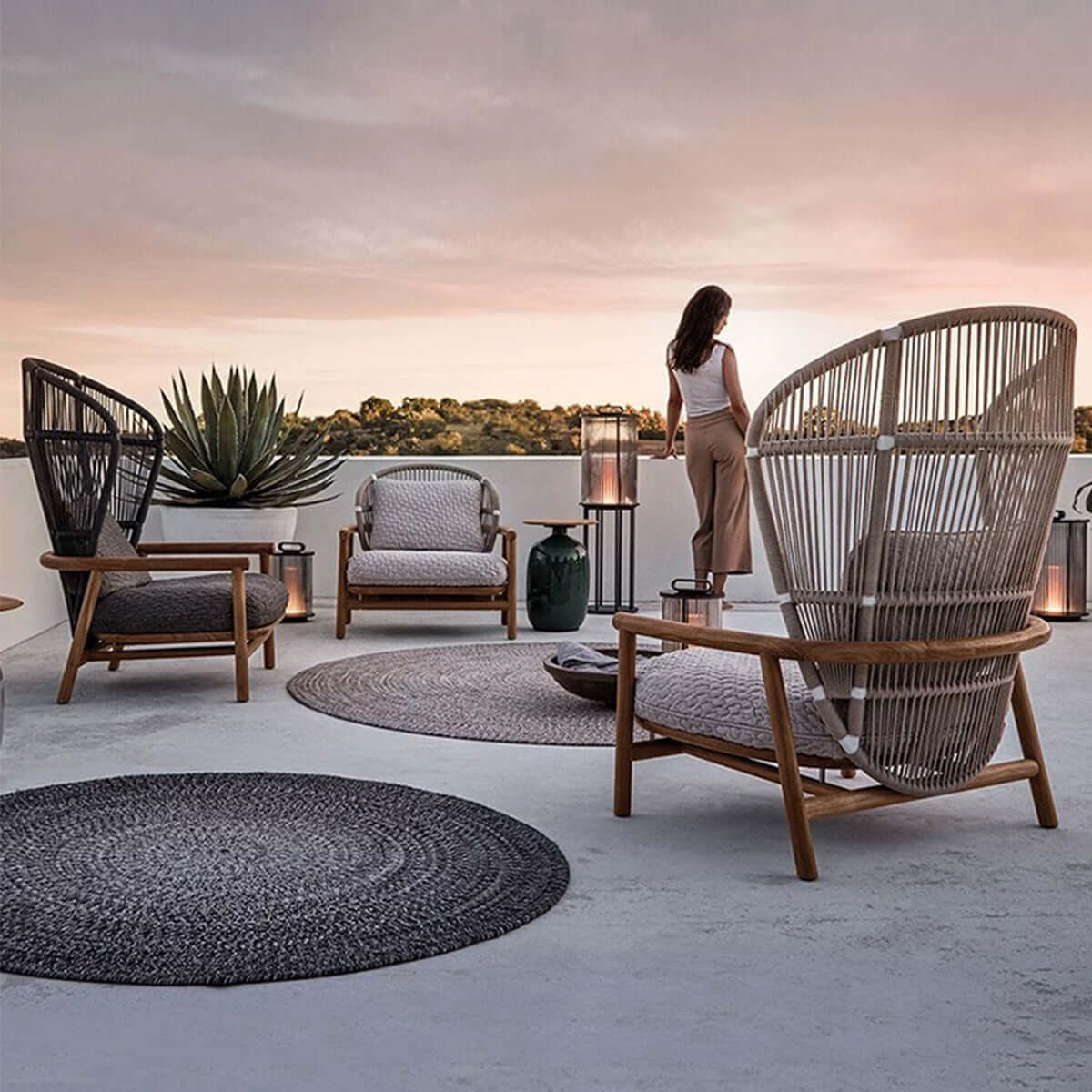 billy modern peacock chair single grey 1